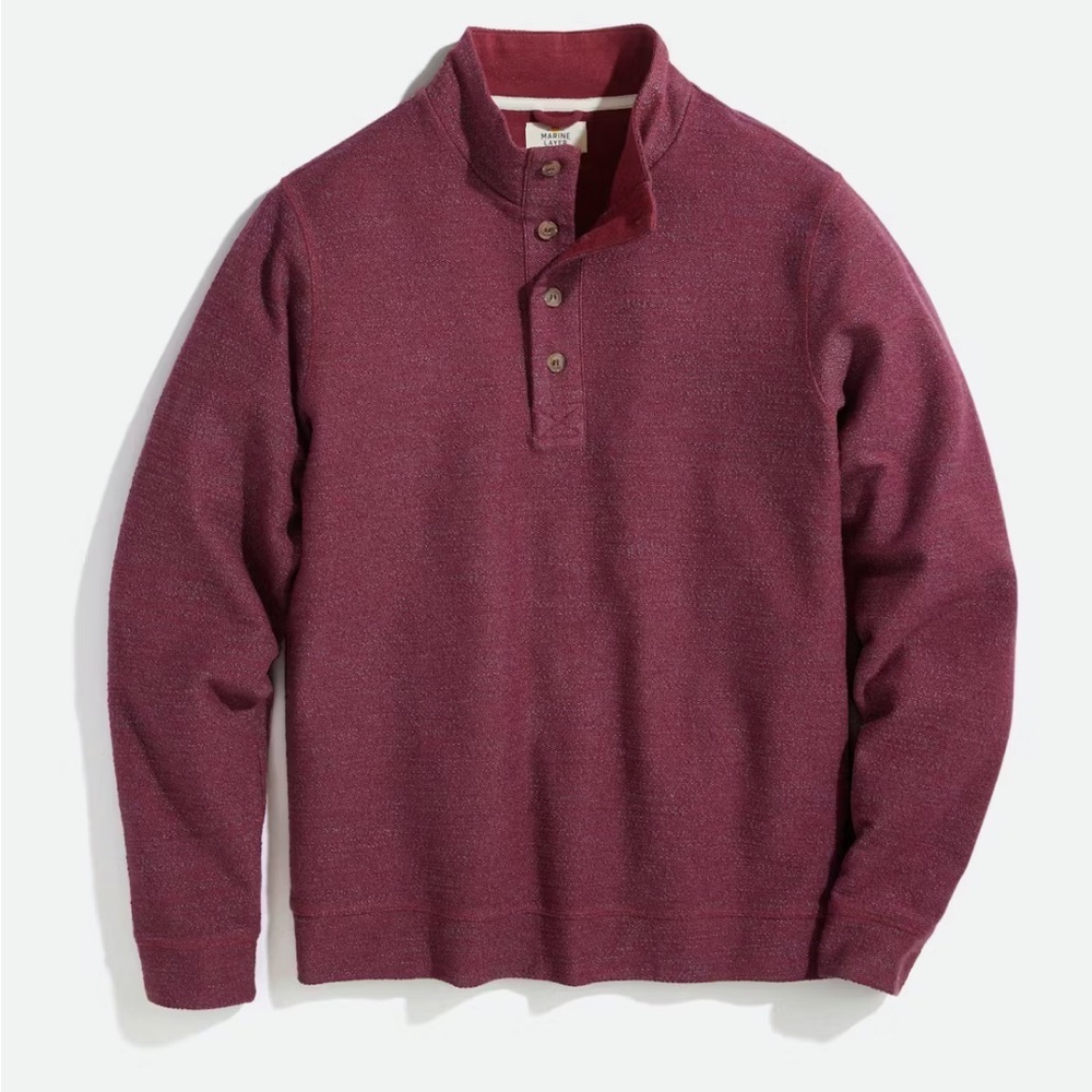 Marine Layer Maroon Pullover Sweatshirt